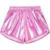 imageKEREDA Girls Metallic Shorts Sparkly Dance Outfits Shiny Costume for GirlsPink