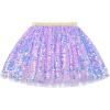 imageKEREDA Toddler Girls Layered Tutu Skirt Sparkling Sequin Tulle Dance SkirtsPurple