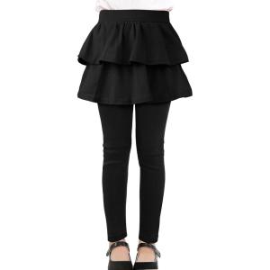 imageKEREDA Girls Leggings Ruffle Skirt School Uniform Pants Kids Clothes 414 YearsBlack
