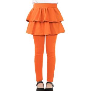 imageKEREDA Girls Leggings Ruffle Skirt School Uniform Pants Kids Clothes 414 YearsLorange