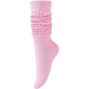 imageKEREDA Slouch Socks Women 1 Pair Knee High Scrunch Boot Socks for Women Size 611Pink