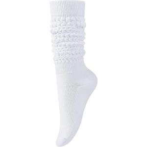 imageKEREDA Slouch Socks Women 1 Pair Knee High Scrunch Boot Socks for Women Size 611White