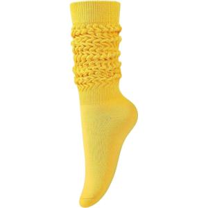 imageKEREDA Slouch Socks Women 1 Pair Knee High Scrunch Boot Socks for Women Size 611Yellow