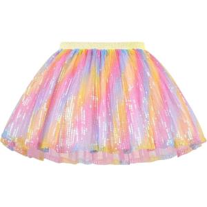 imageKEREDA Toddler Girls Layered Tutu Skirt Sparkling Sequin Tulle Dance SkirtsPink Rainbow
