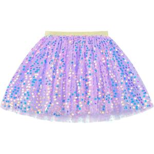 imageKEREDA Toddler Girls Layered Tutu Skirt Sparkling Sequin Tulle Dance SkirtsPurple