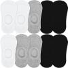 imageKEREDA 10 Pairs Kids No Show Socks Non Slip Low Cut Cotton SocksWhiteblackgrey