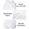 imageKEREDA 15 Pairs Kids Ankle Socks Boys Girls Half Cushion Low Cut Athletic SocksBlackwhite