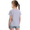 imageKEREDA 4 Pack Girls Short Sleeve Shirts Cotton TShirts Summer Basic Tees Tops Clothes for KidsBlack  Light Gray  Navy  White