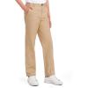 imageKEREDA Boys School Uniform Pants Flat Front Dress Pants Twill Pull on Adjustable Waist PantKhaki