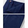 imageKEREDA Boys School Uniform Pants Flat Front Dress Pants Twill Pull on Adjustable Waist PantNavy