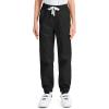 imageKEREDA Boys Uniform Pants Pull On Twill Jogger Pants for Boys School Clothes with PocketsBlack