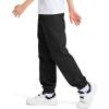 imageKEREDA Boys Uniform Pants Pull On Twill Jogger Pants for Boys School Clothes with PocketsBlack