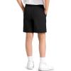 imageKEREDA Boys Uniform Shorts Elastic Waist Kids Golf Dress Preppy School Shorts with PocketsBlack