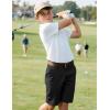 imageKEREDA Boys Uniform Shorts Elastic Waist Kids Golf Dress Preppy School Shorts with PocketsBlack