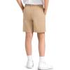 imageKEREDA Boys Uniform Shorts Elastic Waist Kids Golf Dress Preppy School Shorts with PocketsKhaki