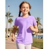 imageKEREDA Girls Athletic Shirts Quick Dry Short Sleeve Crew Neck T Shirts Summer UPF 50 Tee Tops for Teen Girls 3 PackBlack Purple Pink
