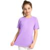 imageKEREDA Girls Athletic Shirts Quick Dry Short Sleeve Crew Neck T Shirts Summer UPF 50 Tee Tops for Teen Girls 3 PackBlack Purple Pink