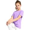 imageKEREDA Girls Athletic Shirts Quick Dry Short Sleeve Crew Neck T Shirts Summer UPF 50 Tee Tops for Teen Girls 3 PackBlack Purple Pink