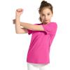 imageKEREDA Girls Athletic Shirts Quick Dry Short Sleeve Crew Neck T Shirts Summer UPF 50 Tee Tops for Teen Girls 3 PackBlack Rosered Blue