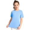imageKEREDA Girls Athletic Shirts Quick Dry Short Sleeve Crew Neck T Shirts Summer UPF 50 Tee Tops for Teen Girls 3 PackGrey Purple Blue
