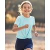 imageKEREDA Girls Athletic Shirts Tie Front Tops Summer Short Sleeve Quick Dry Active Tees TShirts for Kids TeensMint Green