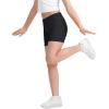 imageKEREDA Girls Bike Shorts Cotton Cartwheel Dance Under Dress Shorts for Kids 3 PackBlack
