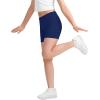 imageKEREDA Girls Bike Shorts Cotton Cartwheel Dance Under Dress Shorts for Kids 3 PackNavyredwhite