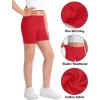 imageKEREDA Girls Bike Shorts Cotton Cartwheel Dance Under Dress Shorts for Kids 3 PackNavyredwhite