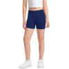 imageKEREDA Girls Bike Shorts Cotton Cartwheel Dance Under Dress Shorts for Kids 3 PackNavyredwhite