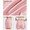 imageKEREDA Girls Cargo Shorts Casual High Waist Summer Uniform Shorts with Pockets for Teen Girls