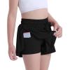 imageKEREDA Girls Flowy ShortsButterfly Shorts for Teen Girls with Spandex Liner 2in1 for RunningGymAthleticWorkout123PackBlack