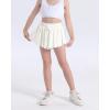 imageKEREDA Girls Flowy ShortsButterfly Shorts for Teen Girls with Spandex Liner 2in1 for RunningGymAthleticWorkout123PackBlackcreamlight Green