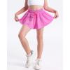 imageKEREDA Girls Flowy ShortsButterfly Shorts for Teen Girls with Spandex Liner 2in1 for RunningGymAthleticWorkout123PackBlackwhitehot Pink