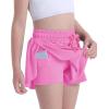 imageKEREDA Girls Flowy ShortsButterfly Shorts for Teen Girls with Spandex Liner 2in1 for RunningGymAthleticWorkout123PackBlackwhitehot Pink