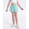 imageKEREDA Girls Flowy ShortsButterfly Shorts for Teen Girls with Spandex Liner 2in1 for RunningGymAthleticWorkout123PackLight Green