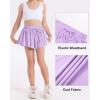 imageKEREDA Girls Flowy ShortsButterfly Shorts for Teen Girls with Spandex Liner 2in1 for RunningGymAthleticWorkout123PackLight Purple