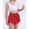 imageKEREDA Girls Flowy ShortsButterfly Shorts for Teen Girls with Spandex Liner 2in1 for RunningGymAthleticWorkout123PackRed