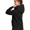 imageKEREDA Girls Half Zip Hoodies Fleece Pullover Sweatshirt Long Sleeve Winter Clothes Thumb HoleBlack