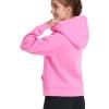 imageKEREDA Girls Half Zip Hoodies Fleece Pullover Sweatshirt Long Sleeve Winter Clothes Thumb HolePink