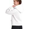 imageKEREDA Girls Half Zip Hoodies Fleece Pullover Sweatshirt Long Sleeve Winter Clothes Thumb HoleWhite