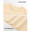 imageKEREDA Girls Long Sleeve Shirts Soft Cotton TShirts Crewneck Basic Tees for Kids and Teen Girls Tops ClothesBeige