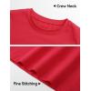 imageKEREDA Girls Long Sleeve Shirts Soft Cotton TShirts Crewneck Basic Tees for Kids and Teen Girls Tops ClothesRed