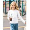 imageKEREDA Girls Long Sleeve Shirts Soft Cotton TShirts Crewneck Basic Tees for Kids and Teen Girls Tops ClothesWhite