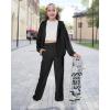 imageKEREDA Girls Outfits 2 Piece Sweatsuit Casual Clothing Set Kids Fashion Zip Up Jacket Sweatpants 714 Years