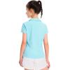imageKEREDA Girls Polo Shirts Golf Tennis School Uniform Short Sleeve T Shirts VNeck Collared Quick Dry TopsGreen