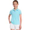 imageKEREDA Girls Polo Shirts Golf Tennis School Uniform Short Sleeve T Shirts VNeck Collared Quick Dry TopsGreen