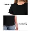 imageKEREDA Girls Shirts Short Sleeve Soft Cotton TShirts Plain Tees Tops Clothes for KidsBlack