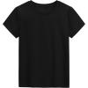 imageKEREDA Girls Shirts Short Sleeve Soft Cotton TShirts Plain Tees Tops Clothes for KidsBlack