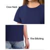 imageKEREDA Girls Shirts Short Sleeve Soft Cotton TShirts Plain Tees Tops Clothes for KidsNavy