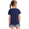 imageKEREDA Girls Shirts Short Sleeve Soft Cotton TShirts Plain Tees Tops Clothes for KidsNavy